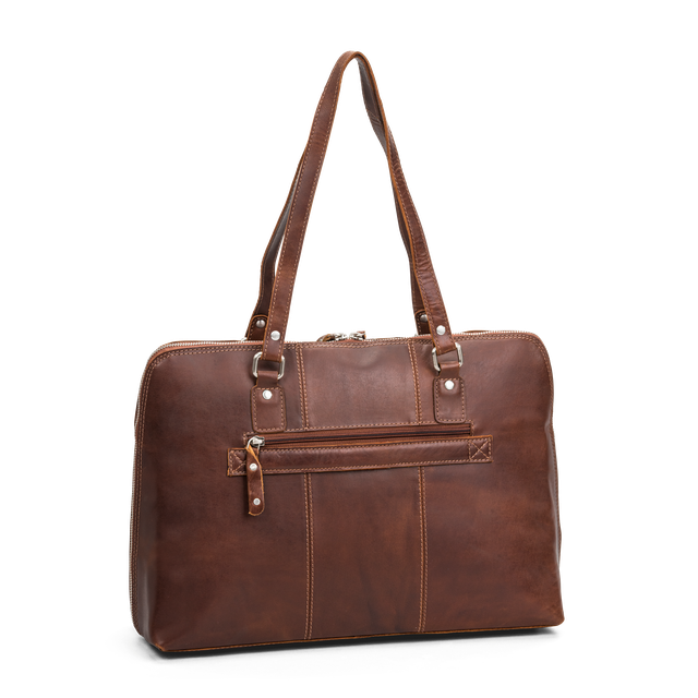 Florence skulderveske i skinn 15,6"